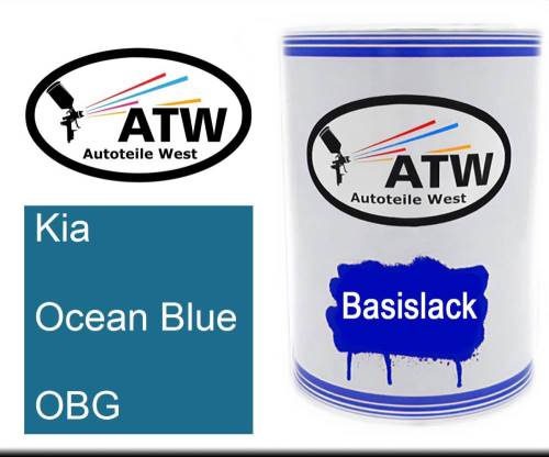 Kia, Ocean Blue, OBG: 500ml Lackdose, von ATW Autoteile West.